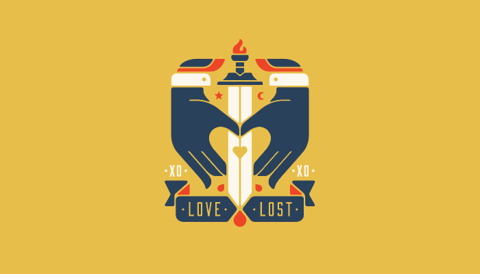 love lost t-shirt design and illustration