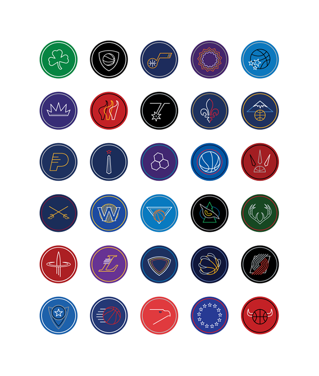 NBA alternate logo design project all logos